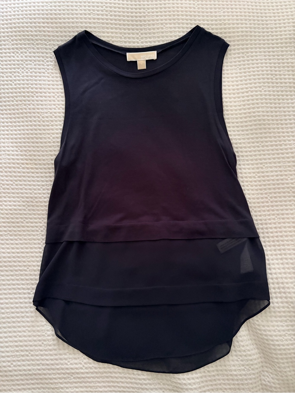 Michael Kors Navy Layered Sleeveless Tank